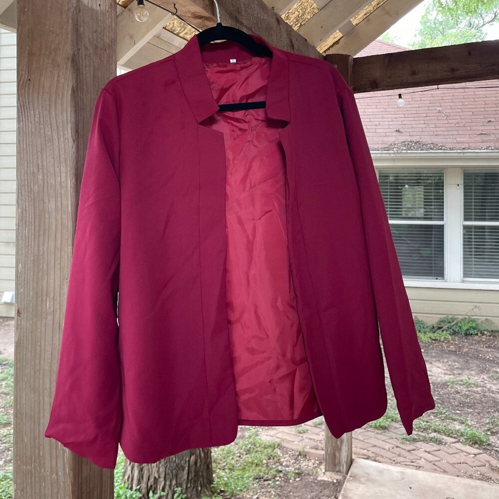 Deep pink-red blazer, size XL